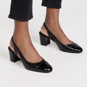 Stuart Weitzman Sleek 50 Slingbacks size 6 black EUC